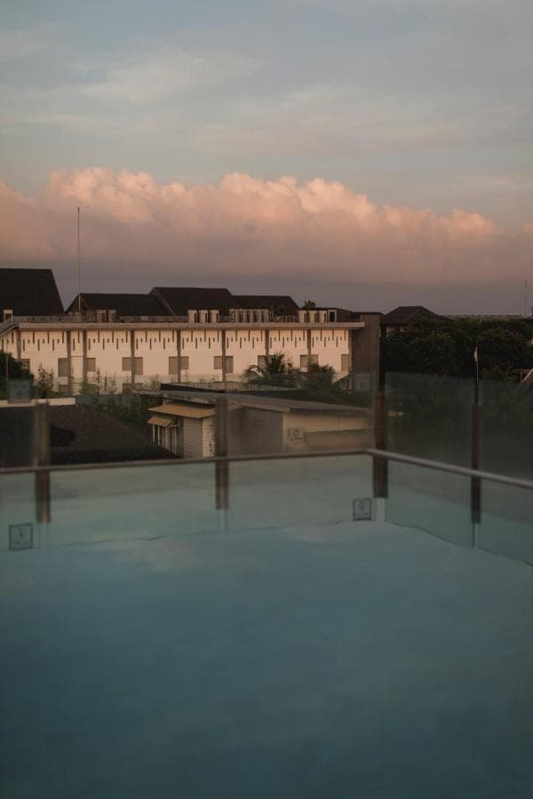 a view of a building from the top of a roof at Surf Motel Bali in Canggu