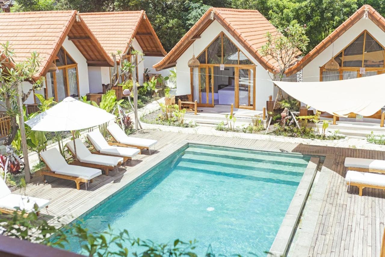 an image of a swimming pool at a villa at CARI Surf Camp &amp; Studio's in Uluwatu