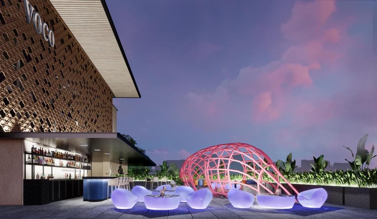 a rendering of a building with a roller coaster at voco Bali Seminyak by IHG in Seminyak