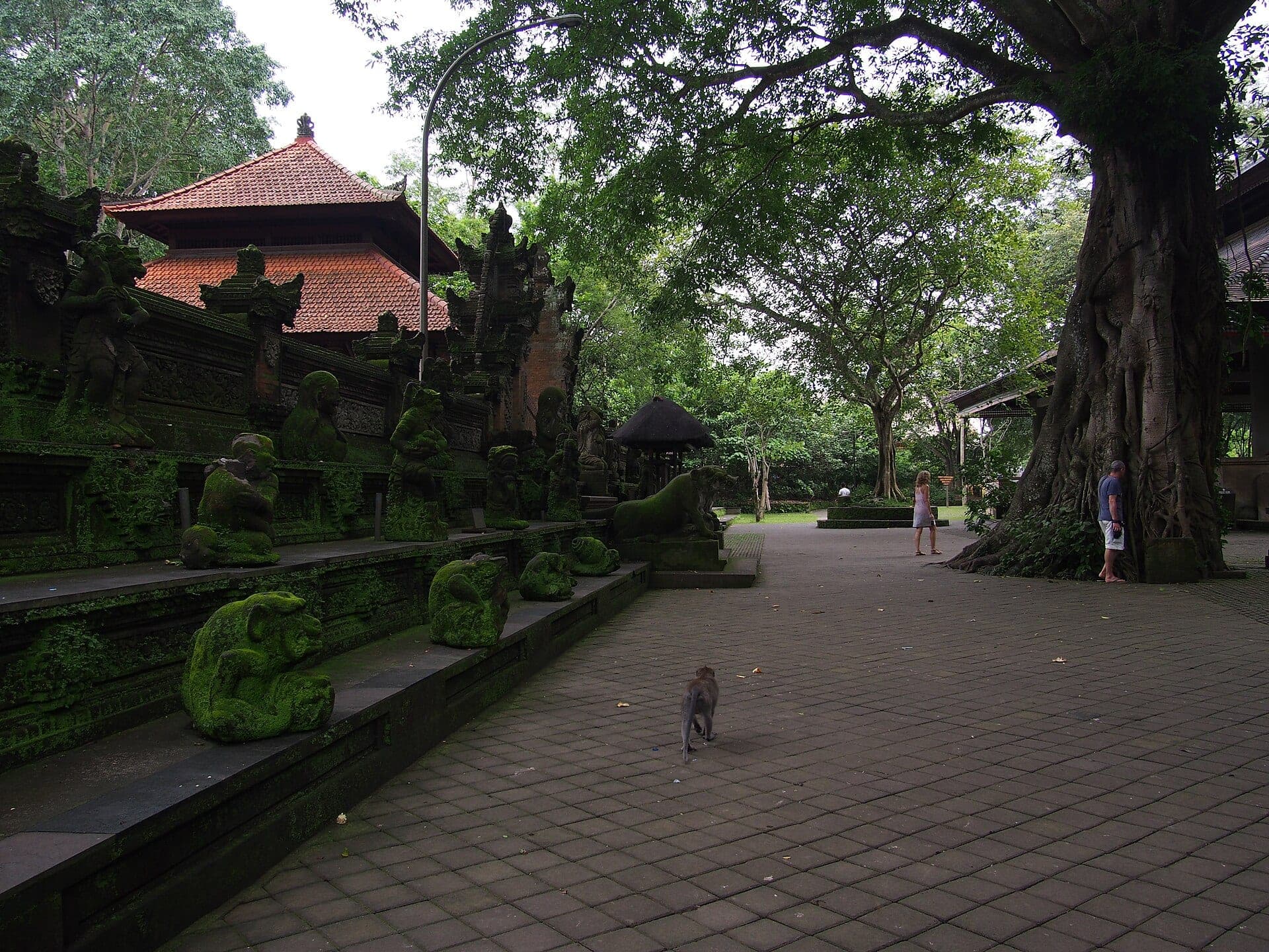 Dalem Agung Padangtegal Temple in Ubud Monkey Forest, wide view